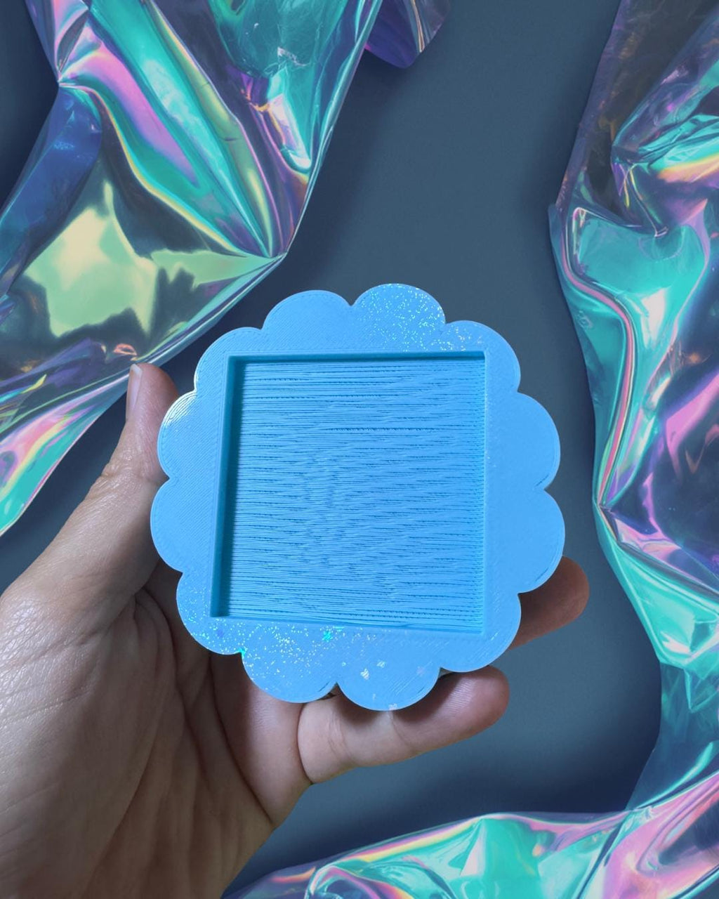 Scalloped Glitter Mini Frame