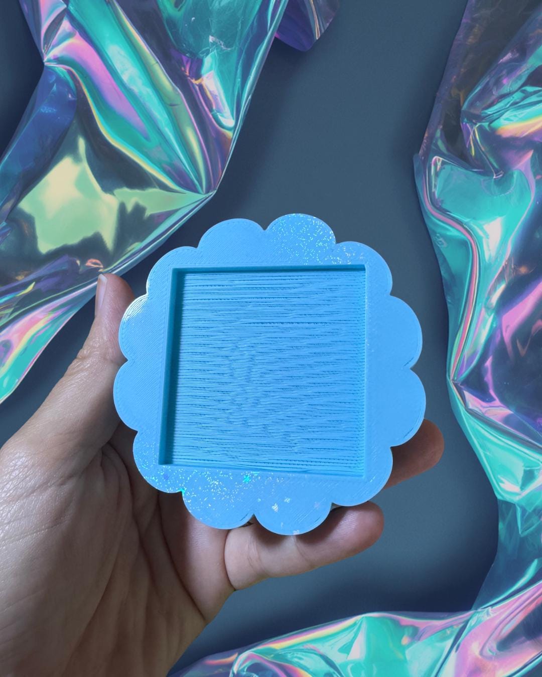 Scalloped Glitter Mini Frame