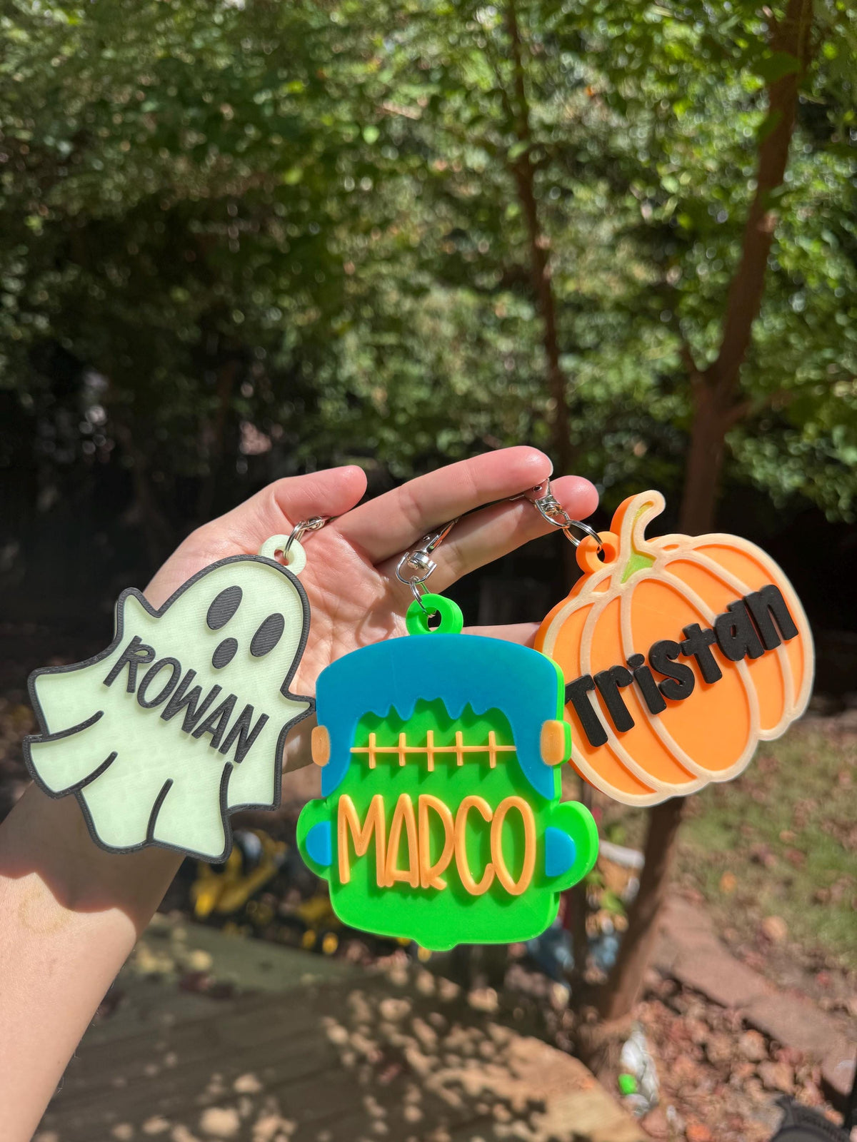 Personalized Glow-in-Dark Halloween Bag Tag