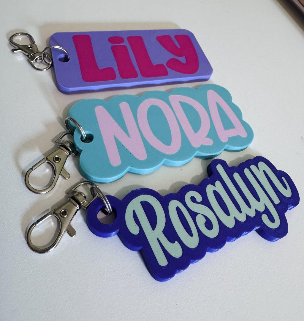 Personalized Glitter Bag Tag