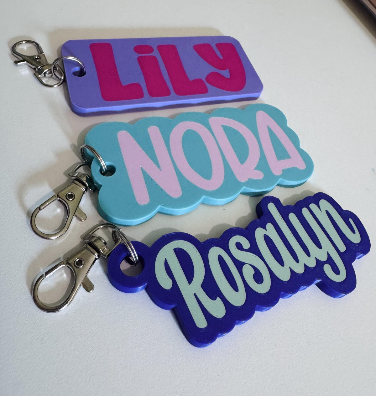 Personalized Glitter Bag Tag