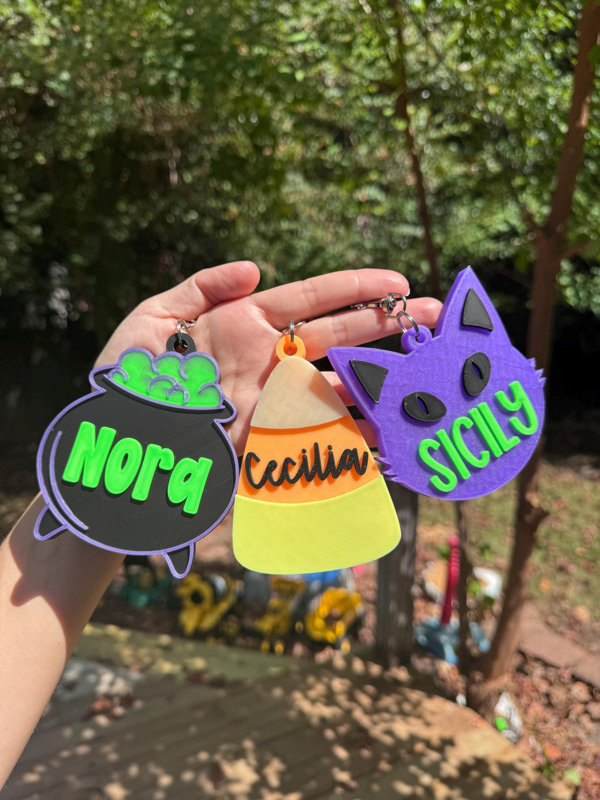Personalized Glow-in-Dark Halloween Bag Tag