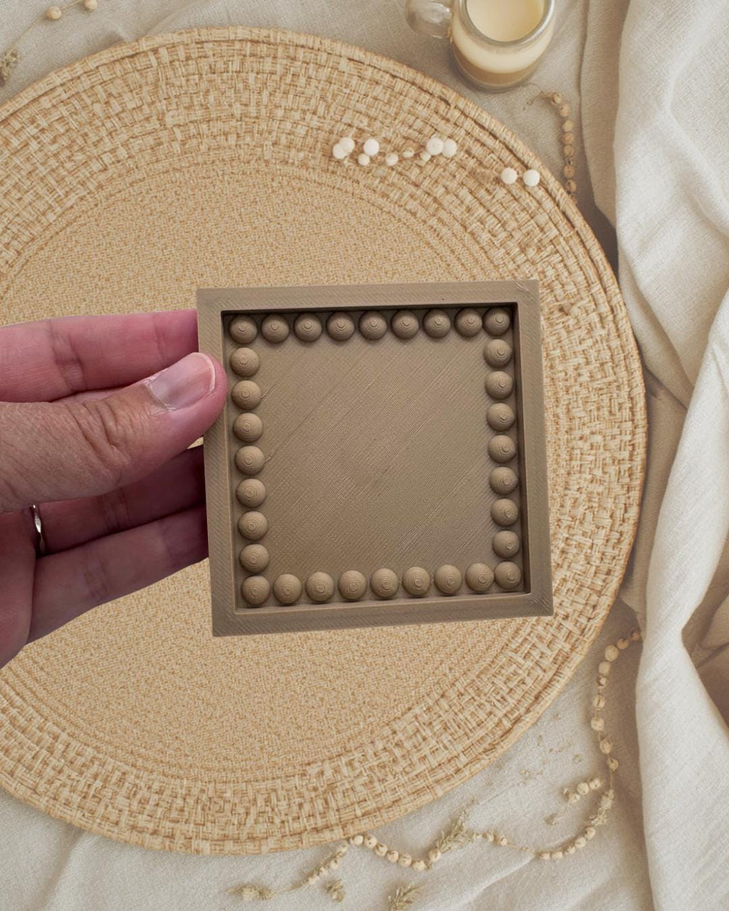 Beaded Square Mini Frame